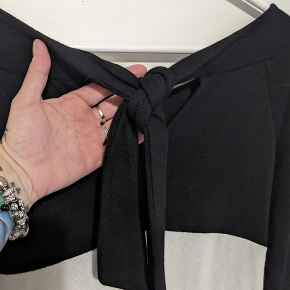 Tiana B. Black, Grey and white Midi Sweater Dress - Picture 2 of 7